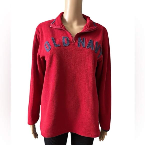 Old Navy Red Fleece Pullover XL(14-16) - Picture 2 of 4